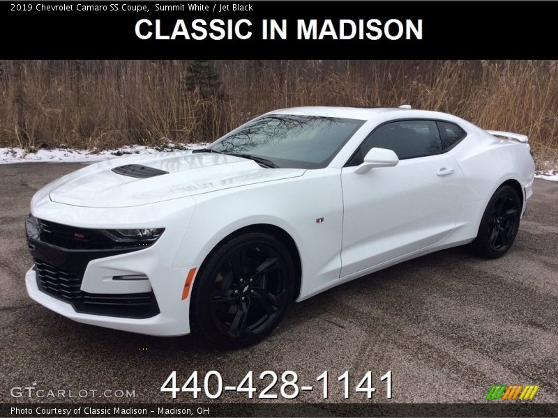 Summit White / Jet Black 2019 Chevrolet Camaro SS Coupe