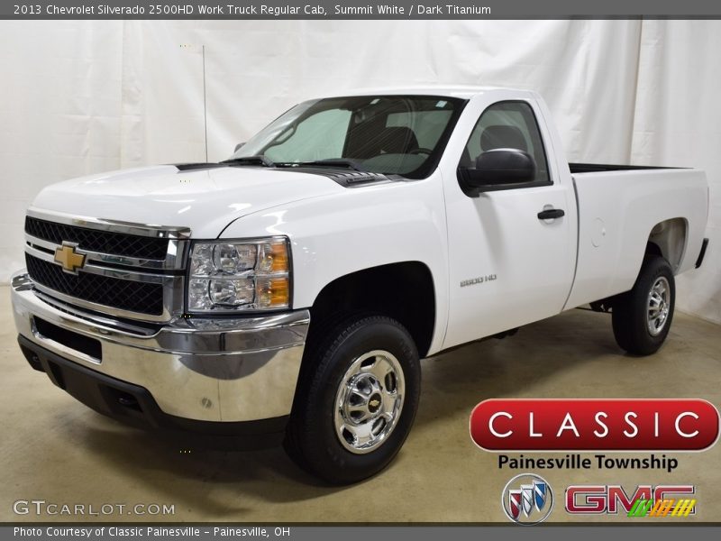 Summit White / Dark Titanium 2013 Chevrolet Silverado 2500HD Work Truck Regular Cab