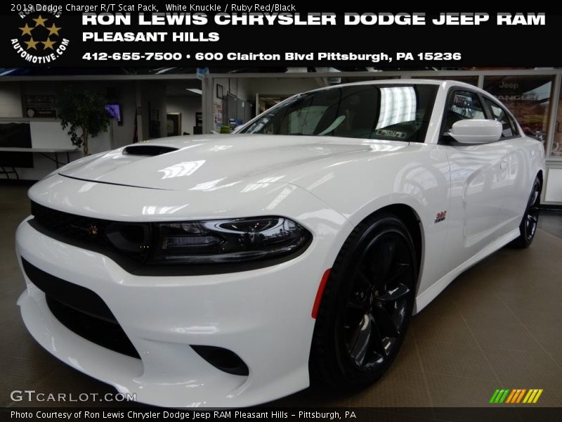 White Knuckle / Ruby Red/Black 2019 Dodge Charger R/T Scat Pack