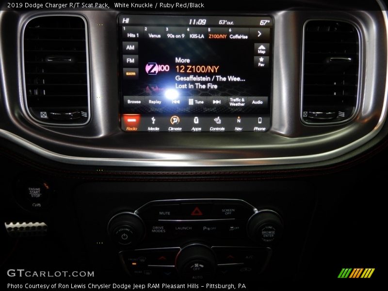 White Knuckle / Ruby Red/Black 2019 Dodge Charger R/T Scat Pack