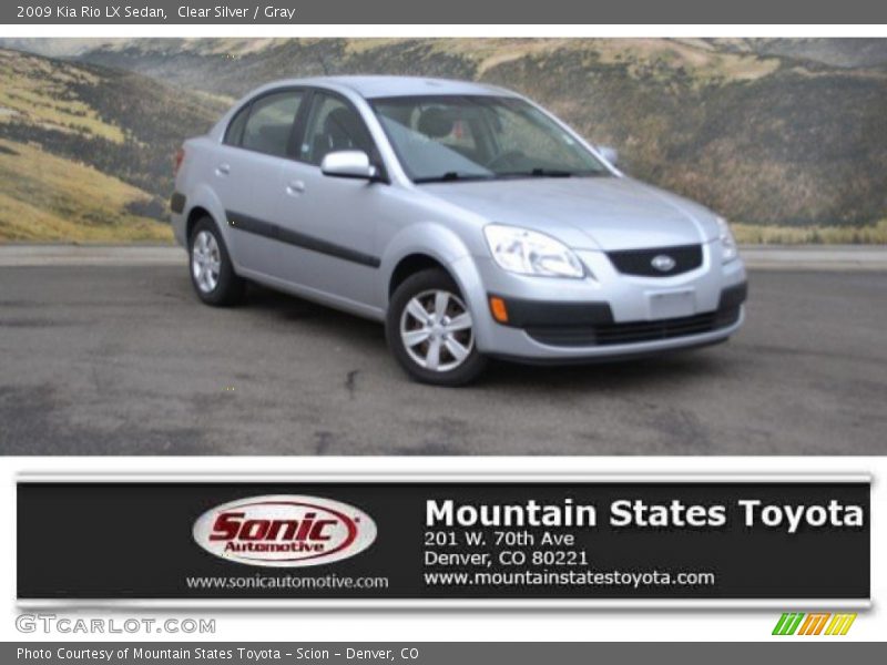 Clear Silver / Gray 2009 Kia Rio LX Sedan