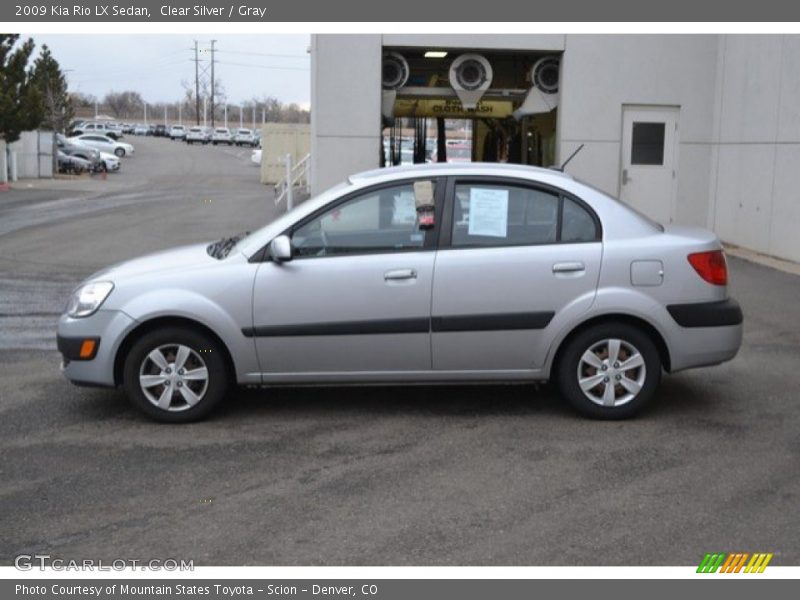 Clear Silver / Gray 2009 Kia Rio LX Sedan