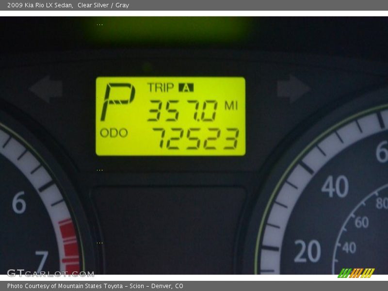 Clear Silver / Gray 2009 Kia Rio LX Sedan