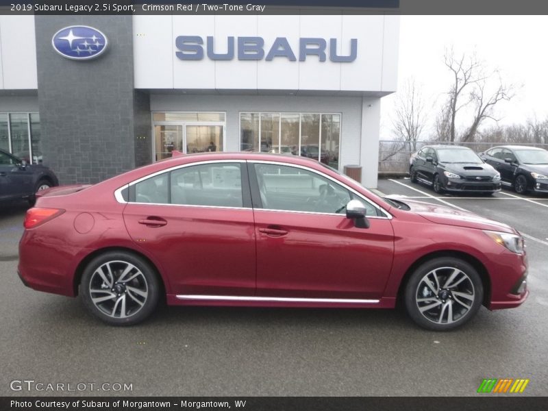 Crimson Red / Two-Tone Gray 2019 Subaru Legacy 2.5i Sport