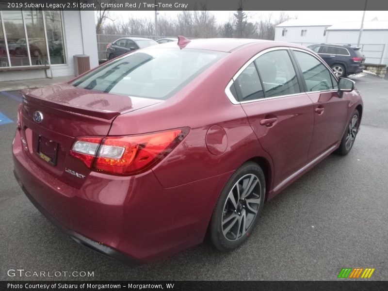 Crimson Red / Two-Tone Gray 2019 Subaru Legacy 2.5i Sport