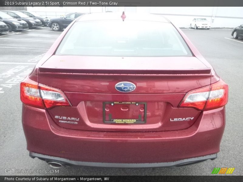 Crimson Red / Two-Tone Gray 2019 Subaru Legacy 2.5i Sport