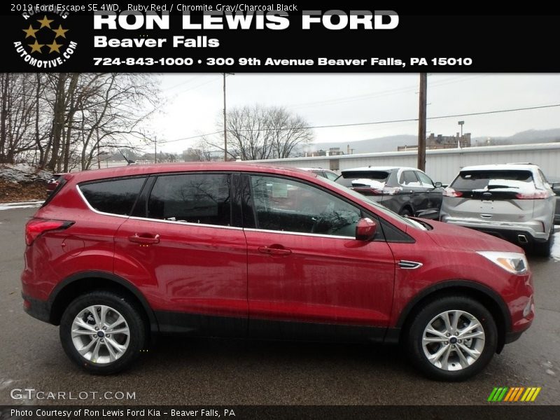Ruby Red / Chromite Gray/Charcoal Black 2019 Ford Escape SE 4WD