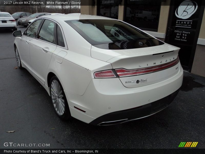 White Platinum / Ebony 2017 Lincoln MKZ Reserve