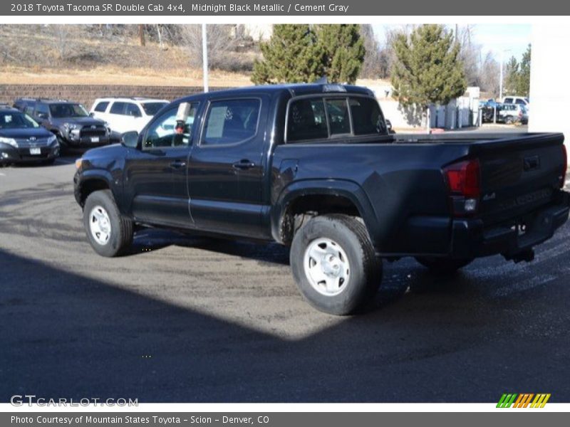 Midnight Black Metallic / Cement Gray 2018 Toyota Tacoma SR Double Cab 4x4