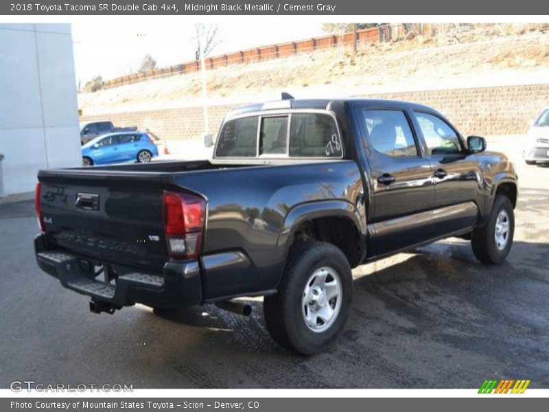 Midnight Black Metallic / Cement Gray 2018 Toyota Tacoma SR Double Cab 4x4