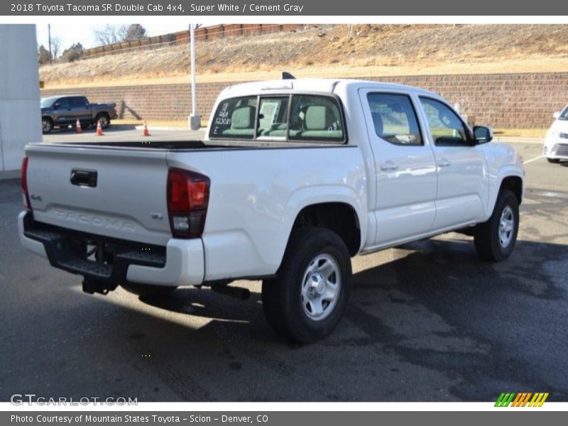 Super White / Cement Gray 2018 Toyota Tacoma SR Double Cab 4x4