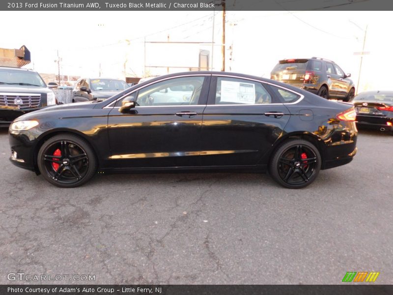 Tuxedo Black Metallic / Charcoal Black 2013 Ford Fusion Titanium AWD
