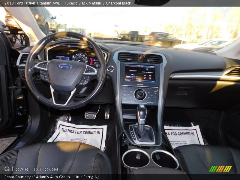 Tuxedo Black Metallic / Charcoal Black 2013 Ford Fusion Titanium AWD