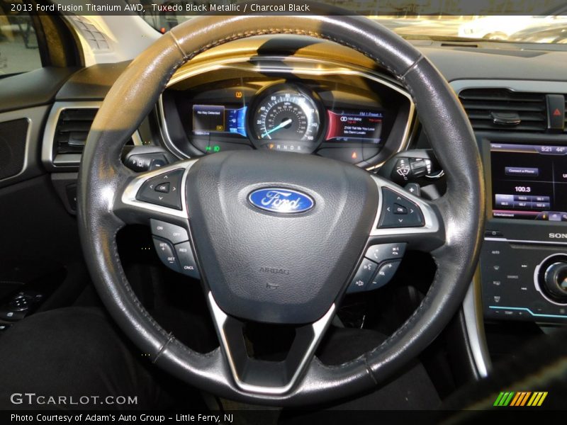Tuxedo Black Metallic / Charcoal Black 2013 Ford Fusion Titanium AWD