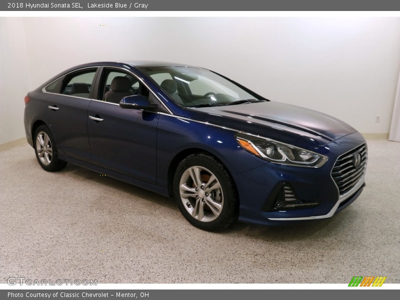 Lakeside Blue / Gray 2018 Hyundai Sonata SEL