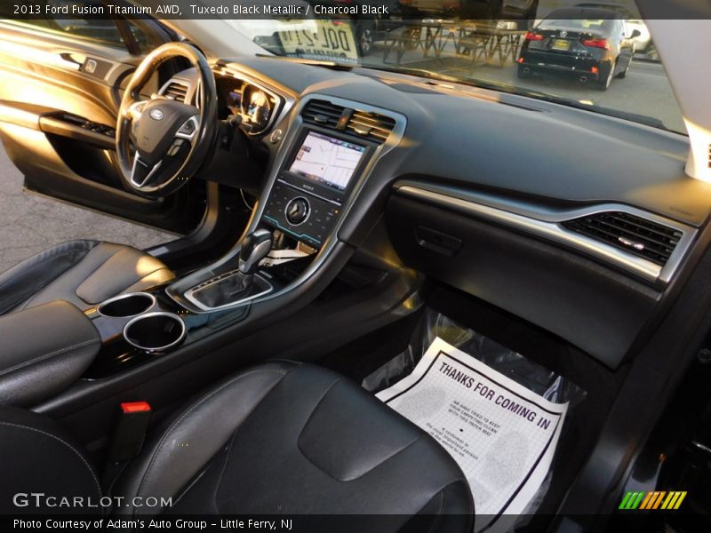 Tuxedo Black Metallic / Charcoal Black 2013 Ford Fusion Titanium AWD
