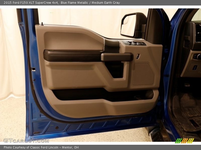 Blue Flame Metallic / Medium Earth Gray 2015 Ford F150 XLT SuperCrew 4x4