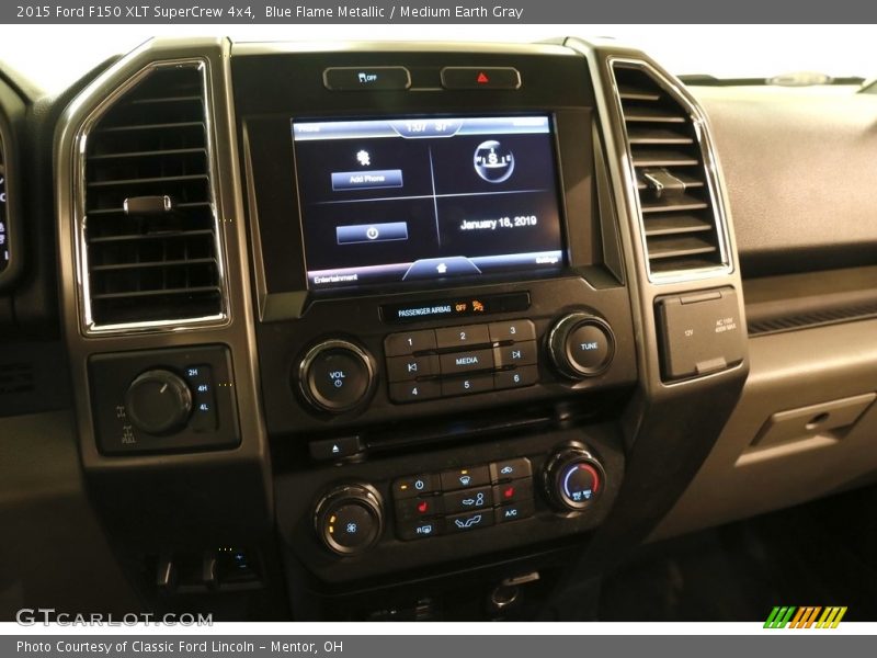Blue Flame Metallic / Medium Earth Gray 2015 Ford F150 XLT SuperCrew 4x4