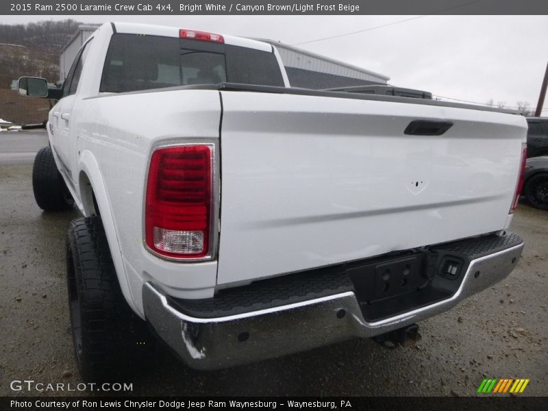 Bright White / Canyon Brown/Light Frost Beige 2015 Ram 2500 Laramie Crew Cab 4x4