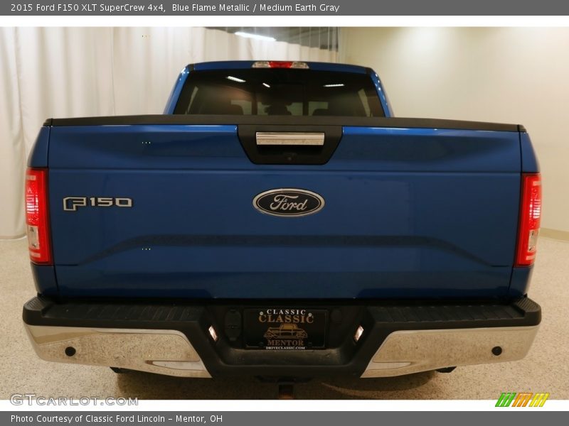 Blue Flame Metallic / Medium Earth Gray 2015 Ford F150 XLT SuperCrew 4x4
