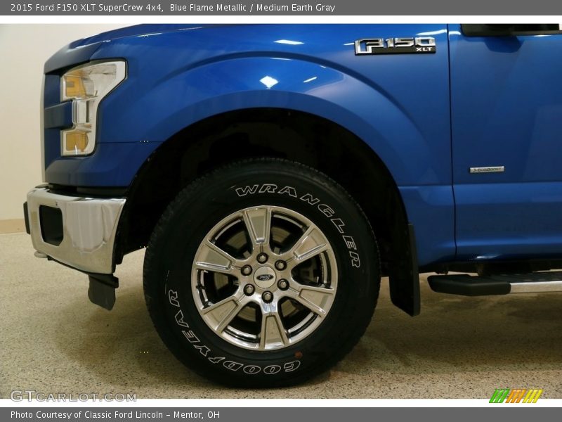 Blue Flame Metallic / Medium Earth Gray 2015 Ford F150 XLT SuperCrew 4x4