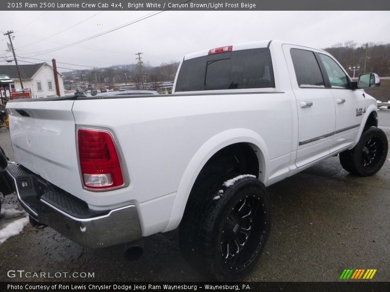 Bright White / Canyon Brown/Light Frost Beige 2015 Ram 2500 Laramie Crew Cab 4x4