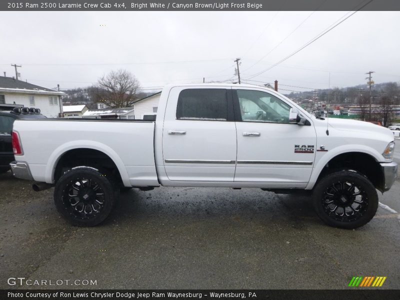 Bright White / Canyon Brown/Light Frost Beige 2015 Ram 2500 Laramie Crew Cab 4x4