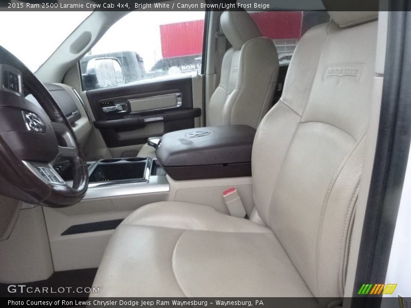 Bright White / Canyon Brown/Light Frost Beige 2015 Ram 2500 Laramie Crew Cab 4x4