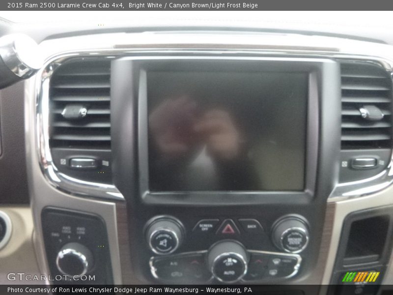 Bright White / Canyon Brown/Light Frost Beige 2015 Ram 2500 Laramie Crew Cab 4x4