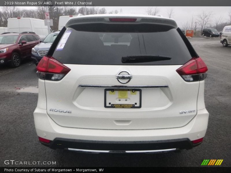 Pearl White / Charcoal 2019 Nissan Rogue SV AWD