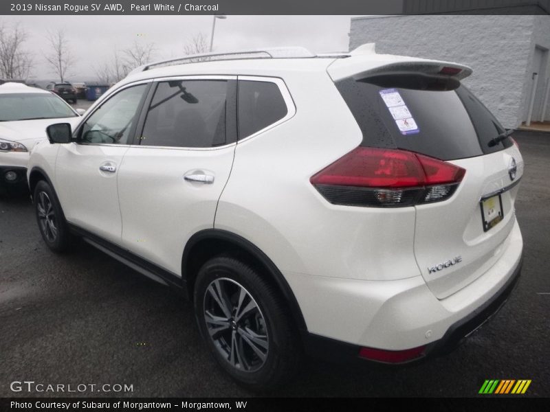 Pearl White / Charcoal 2019 Nissan Rogue SV AWD