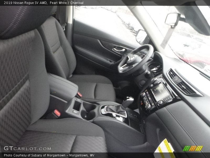 Pearl White / Charcoal 2019 Nissan Rogue SV AWD