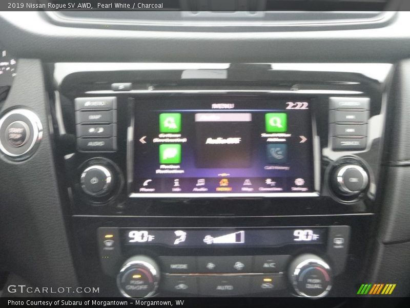 Pearl White / Charcoal 2019 Nissan Rogue SV AWD