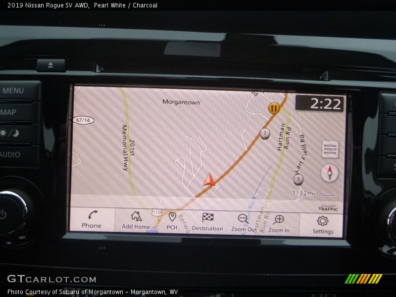 Pearl White / Charcoal 2019 Nissan Rogue SV AWD