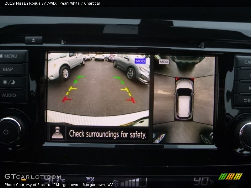 Pearl White / Charcoal 2019 Nissan Rogue SV AWD