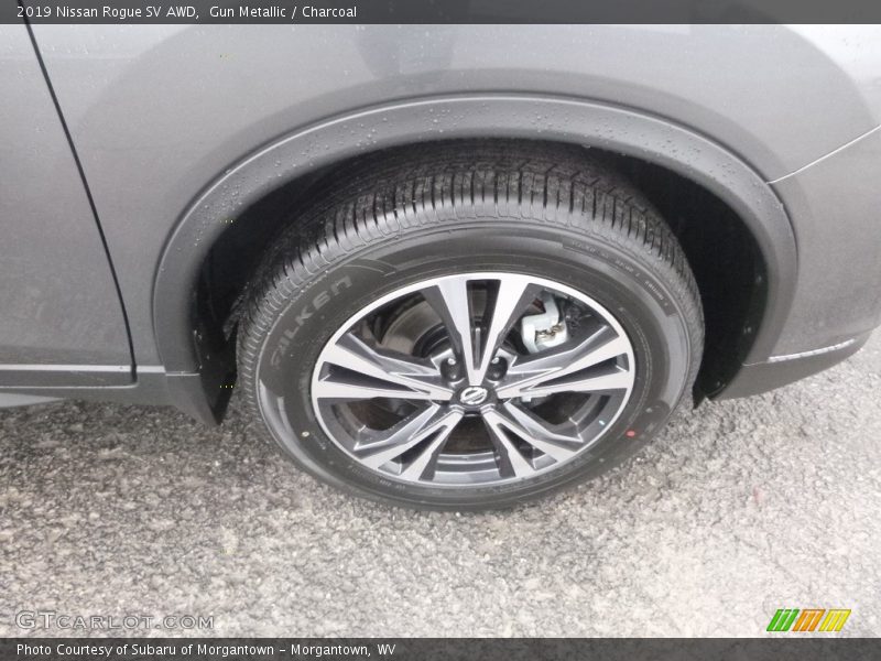 Gun Metallic / Charcoal 2019 Nissan Rogue SV AWD