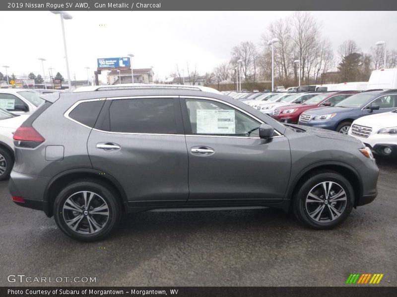 Gun Metallic / Charcoal 2019 Nissan Rogue SV AWD