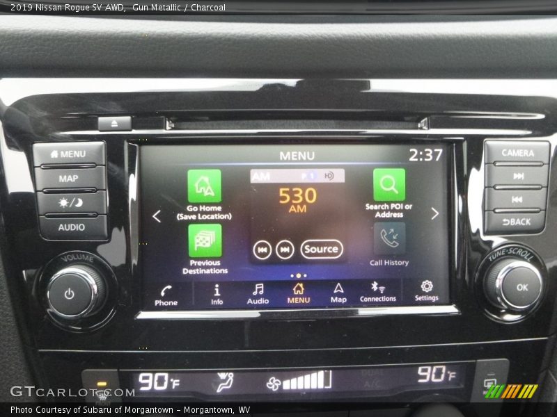 Gun Metallic / Charcoal 2019 Nissan Rogue SV AWD