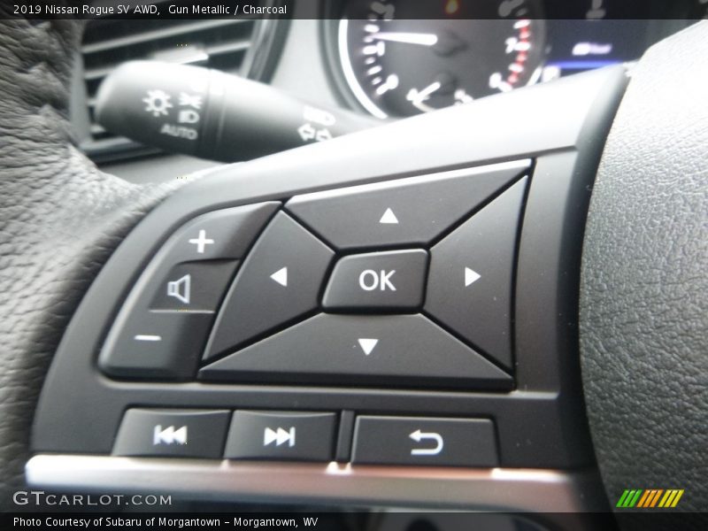 Gun Metallic / Charcoal 2019 Nissan Rogue SV AWD