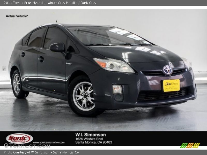 Winter Gray Metallic / Dark Gray 2011 Toyota Prius Hybrid I