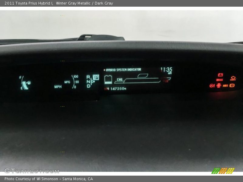Winter Gray Metallic / Dark Gray 2011 Toyota Prius Hybrid I