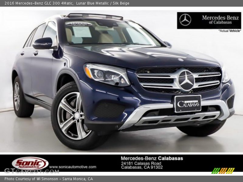Lunar Blue Metallic / Silk Beige 2016 Mercedes-Benz GLC 300 4Matic