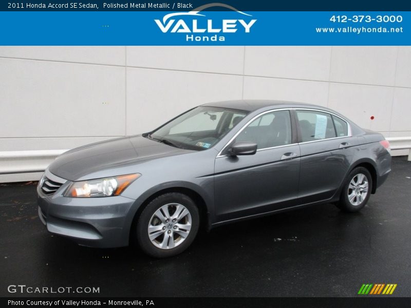 Polished Metal Metallic / Black 2011 Honda Accord SE Sedan