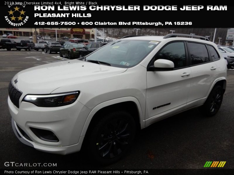 Bright White / Black 2019 Jeep Cherokee Limited 4x4