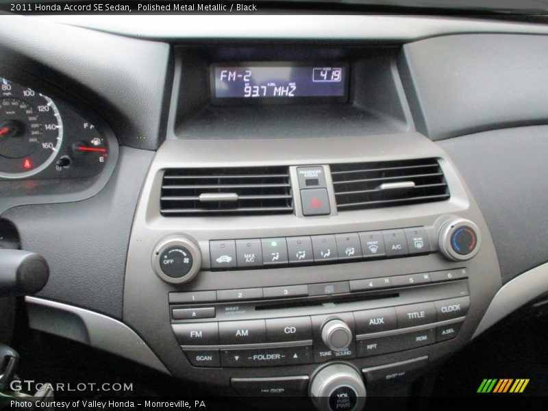 Polished Metal Metallic / Black 2011 Honda Accord SE Sedan