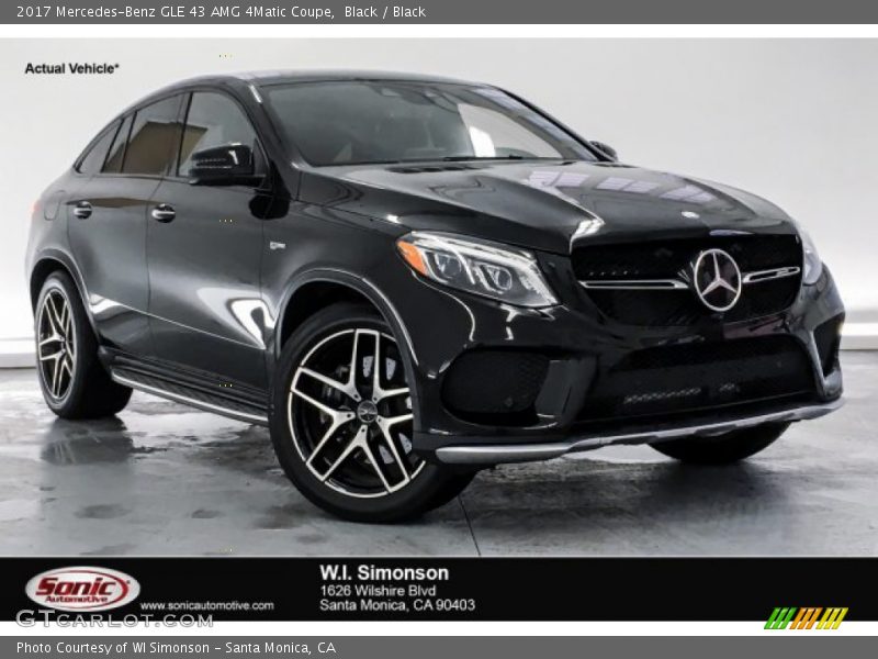 Black / Black 2017 Mercedes-Benz GLE 43 AMG 4Matic Coupe