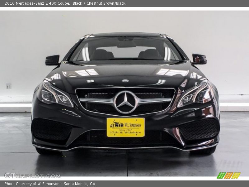 Black / Chestnut Brown/Black 2016 Mercedes-Benz E 400 Coupe