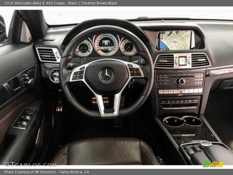 Black / Chestnut Brown/Black 2016 Mercedes-Benz E 400 Coupe