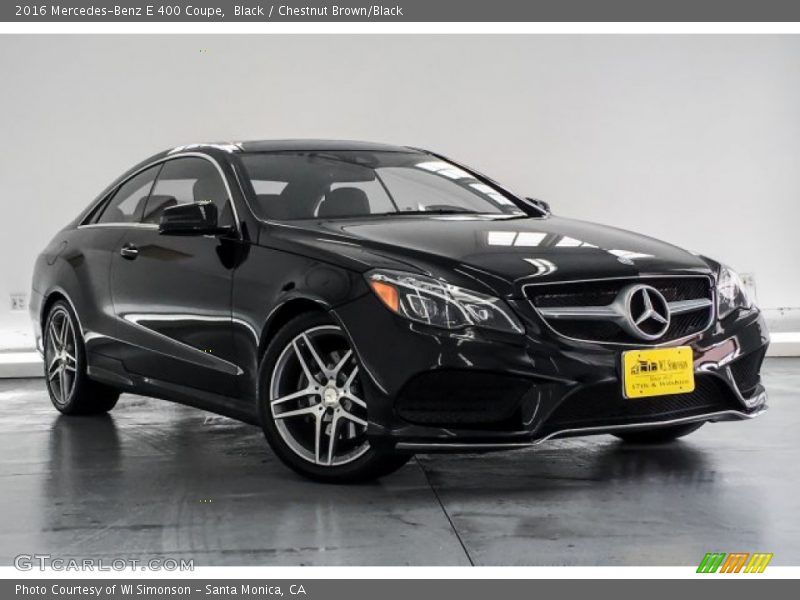 Black / Chestnut Brown/Black 2016 Mercedes-Benz E 400 Coupe