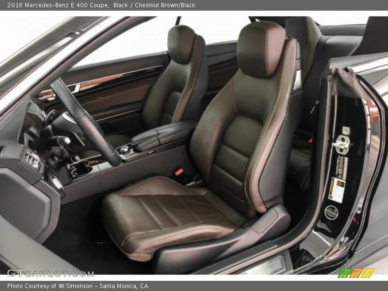 Black / Chestnut Brown/Black 2016 Mercedes-Benz E 400 Coupe